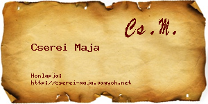 Cserei Maja névjegykártya